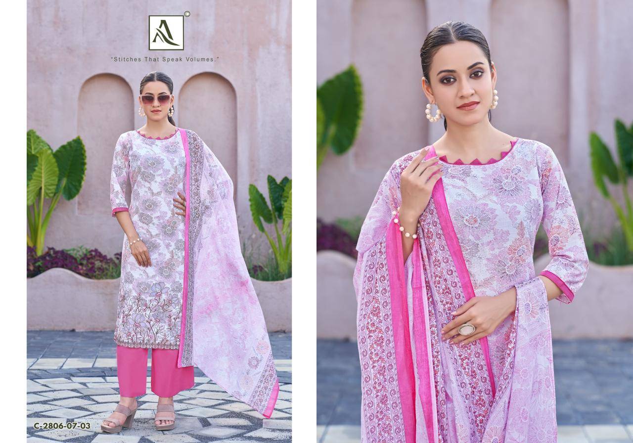 Alok suit adeena Wholesale dress material suppliers in India